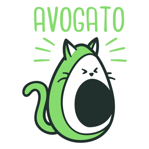 Cita divertida de avogato Diseño PNG