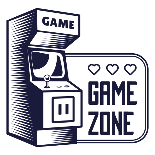 Game zone badge PNG Design