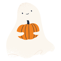 Personagem fantasma e abóbora Desenho PNG