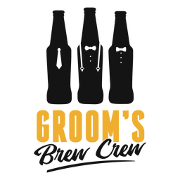 Groom's brew crew lettering Transparent PNG