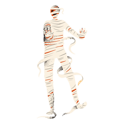 Personagem de múmia de Halloween Desenho PNG