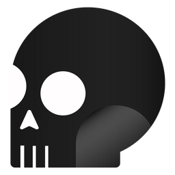 Halloween vista lateral do crânio Desenho PNG