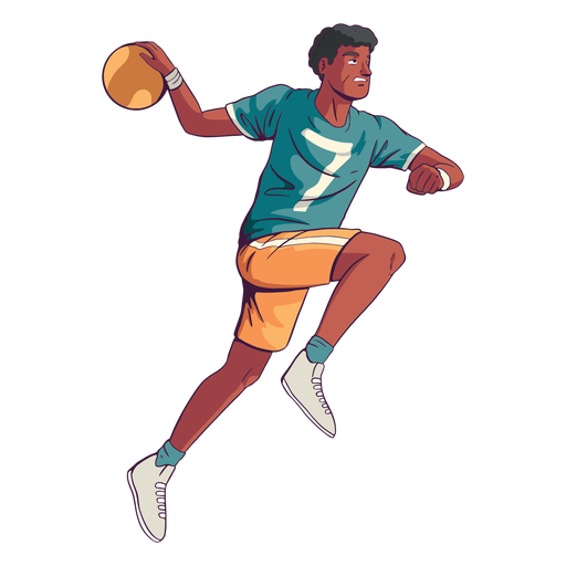 Handball man player with ball - Transparent PNG & SVG vector file