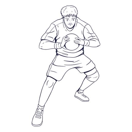 Dibujado A Mano Balonmano Jugador Hombre Personaje Descargar Png Svg My Xxx Hot Girl 2939