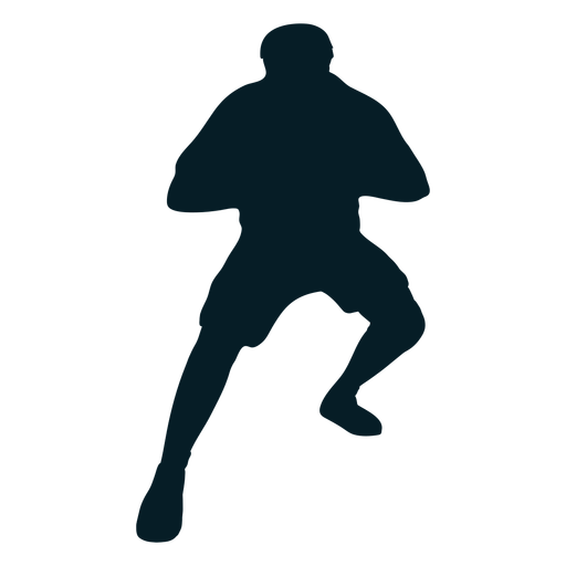 Handball player man character silhouette PNG Design