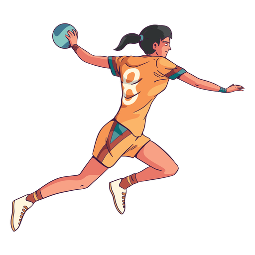 Handballspieler Sportillustration PNG-Design