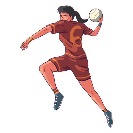 Handball Frau Spieler Illustration PNG-Design