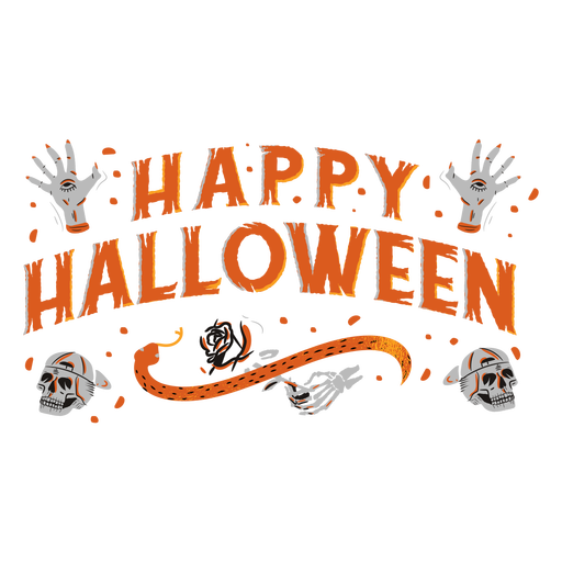 Happy Halloween gruselige Schriftzug Design PNG-Design