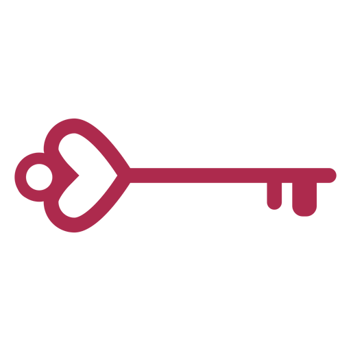 Heart key icon PNG Design
