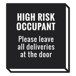 High risk occupant covid sign PNG Design