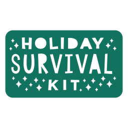Holiday Survival Kit Weinbeutel PNG-Design