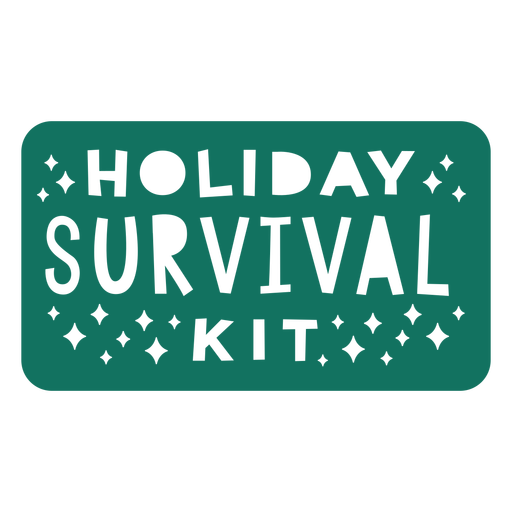 Holiday survival kit wine bag PNG Design