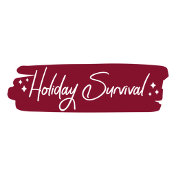 Holiday survival wine bag PNG Design