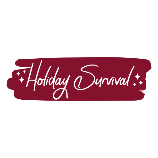 Holiday survival wine bag PNG Design