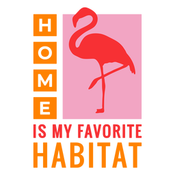 Home habitat flamingo badge Transparent PNG