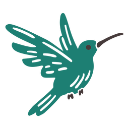 Desenho de doodle tropical de colibri Desenho PNG