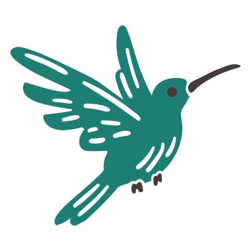 Desenho de doodle tropical de colibri