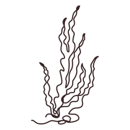 Desenho de linha de arbusto de planta interna Desenho PNG