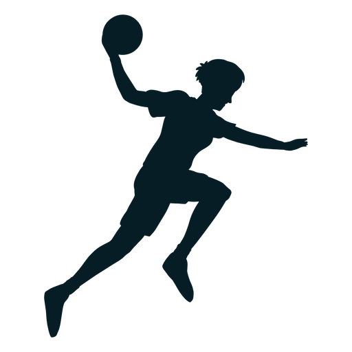 Salto balonmano jugador hombre silueta Diseño PNG