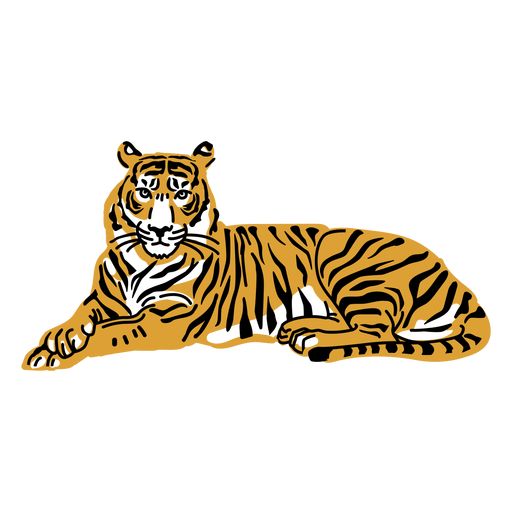 Legende Tigerhand gezeichnet PNG-Design