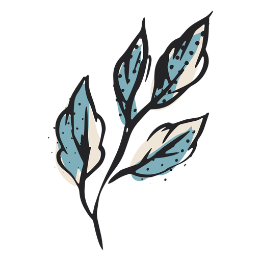 Leaves branch illustration PNG Design