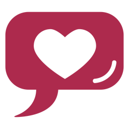 Ícone de bolha de amor Desenho PNG