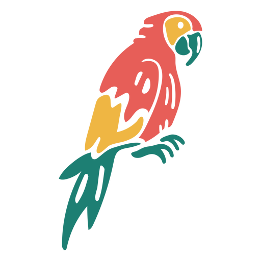 Macaw tropical bird doodle design PNG Design