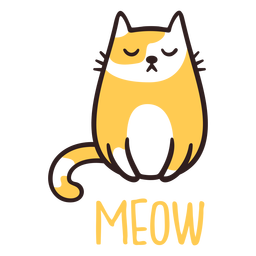 Miau gato sonolento Desenho PNG