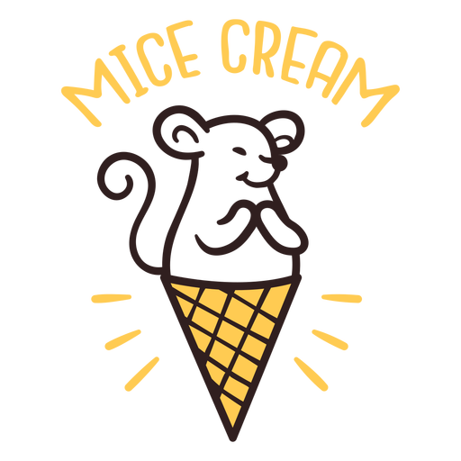 Design de sorvete dos sonhos de ratos Desenho PNG