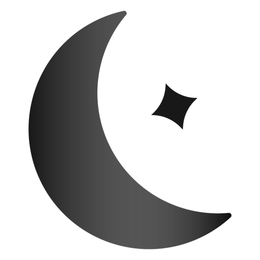 Icono de noche de luna y estrellas Diseño PNG