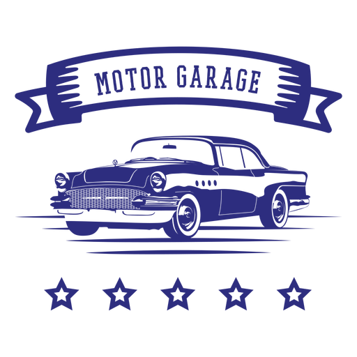 Motor garage retro car badge PNG Design