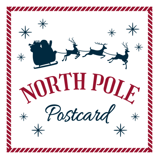 Nordpol Postkarte Santa Claus PNG-Design