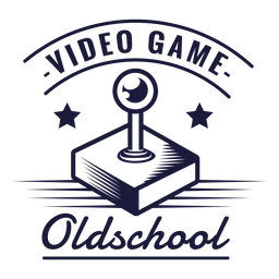 Oldschool gaming joystick badge