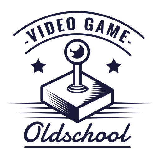 Emblema joystick de jogos Oldschool Desenho PNG