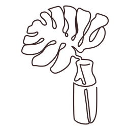 Palm in a pot line drawing PNG Design Transparent PNG