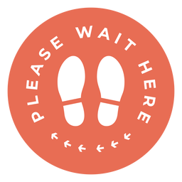 Please wait here sign Transparent PNG