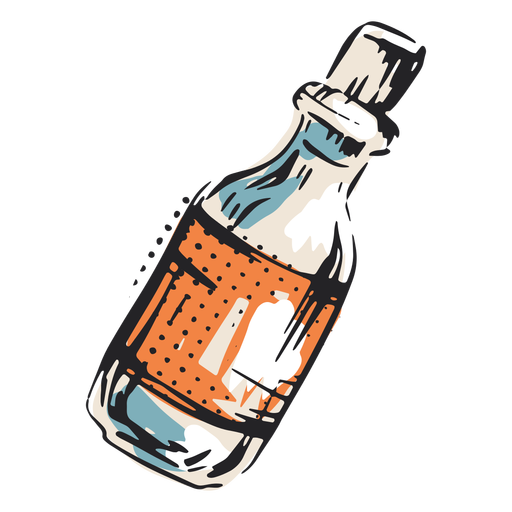 Poison bottle illustration