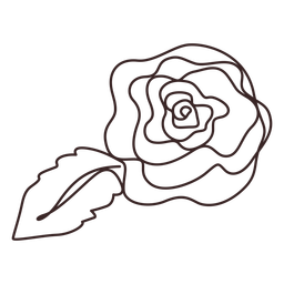 Poppy Flower And Leaf Line Drawing Design Transparent Png Svg Vector