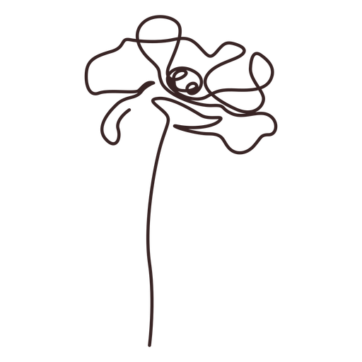 Download Poppy Flower Line Drawing Design Transparent Png Svg Vector File