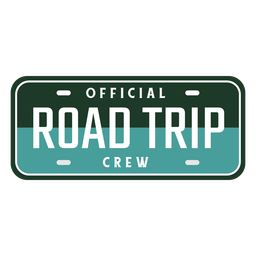 Projeto da placa do carro da tripulação da viagem de estrada Desenho PNG