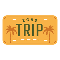 Design de letras de palmas para viagem de estrada Desenho PNG