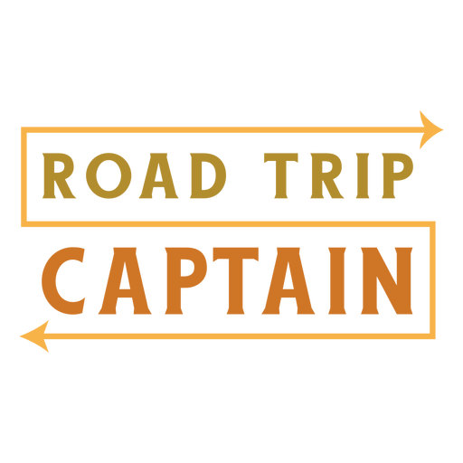 Road Trip Kapit?n Schriftzug PNG-Design