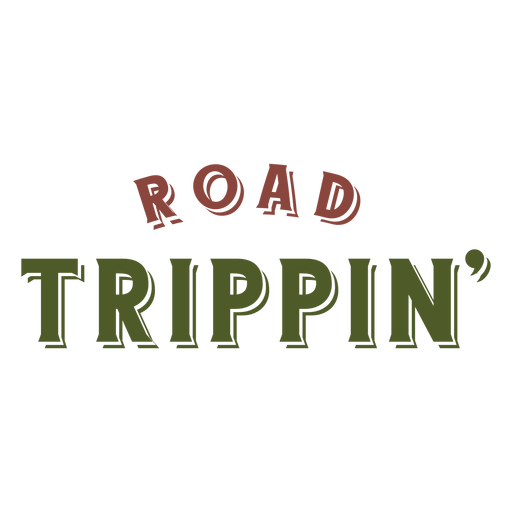 Letras de road trippin Diseño PNG