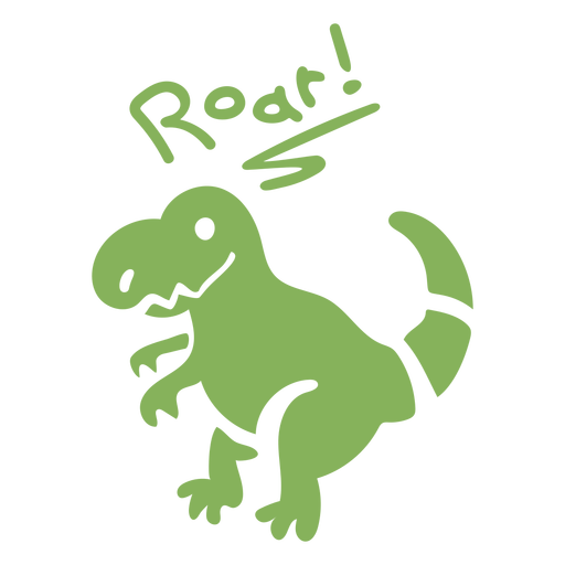 Roar t rex dinosaurio plano Diseño PNG