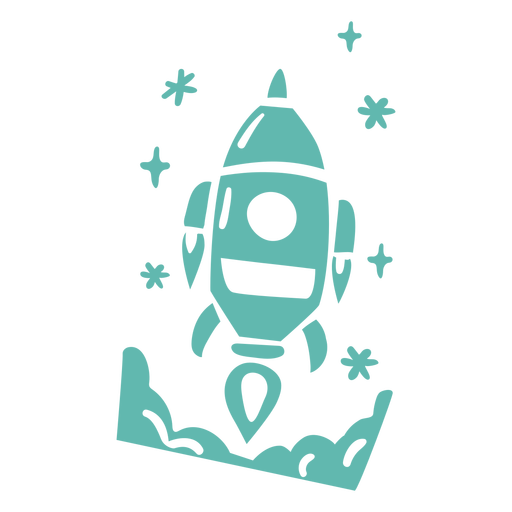 Rocket Design Doodle Style PNG-Design