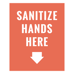 Sanitize hands arrow sign Transparent PNG