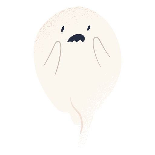 Scared funny ghost character PNG Design