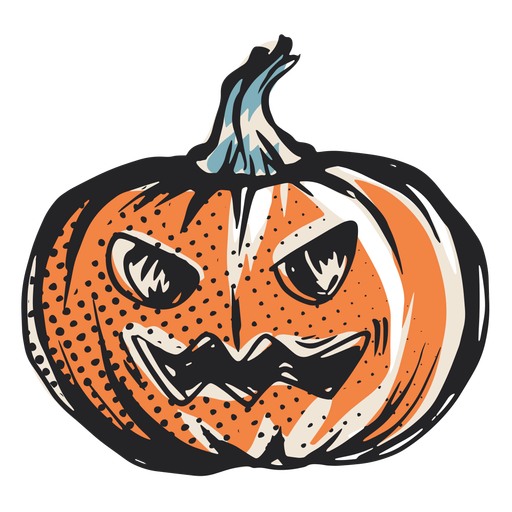 Furchterregende Halloween-K?rbisillustration PNG-Design