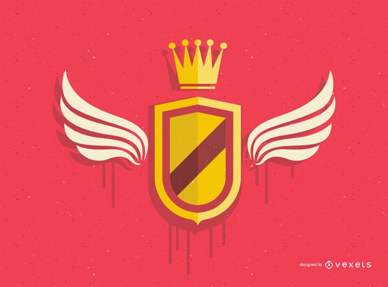 Retro gold shield Retro gold shield