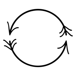 Diseño de flechas de círculo simple Diseño PNG